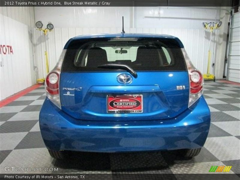 Blue Streak Metallic / Gray 2012 Toyota Prius c Hybrid One