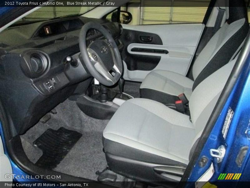Blue Streak Metallic / Gray 2012 Toyota Prius c Hybrid One
