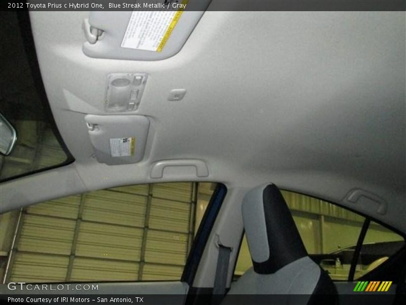 Blue Streak Metallic / Gray 2012 Toyota Prius c Hybrid One