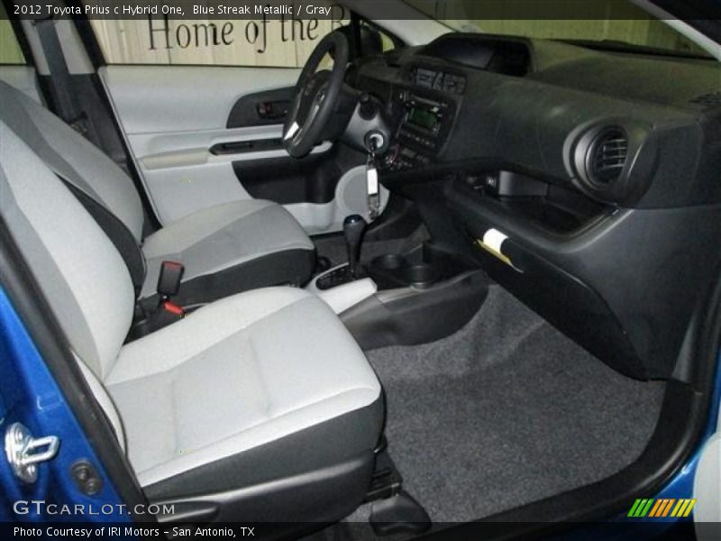 Blue Streak Metallic / Gray 2012 Toyota Prius c Hybrid One