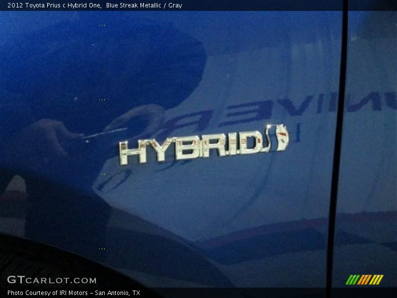 Blue Streak Metallic / Gray 2012 Toyota Prius c Hybrid One