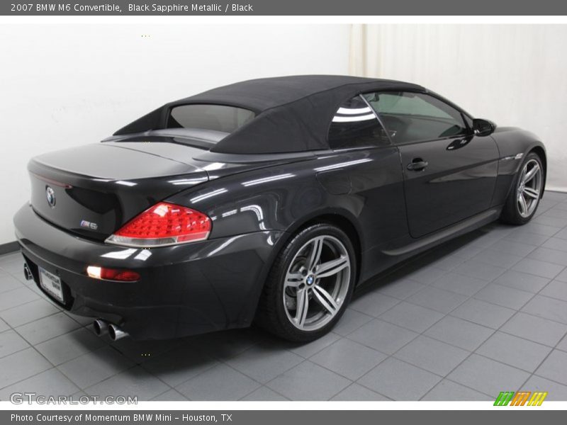 Black Sapphire Metallic / Black 2007 BMW M6 Convertible