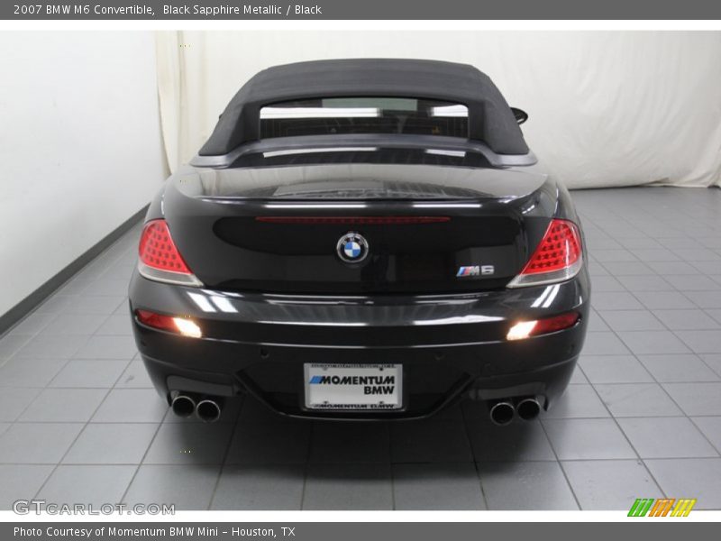 Black Sapphire Metallic / Black 2007 BMW M6 Convertible