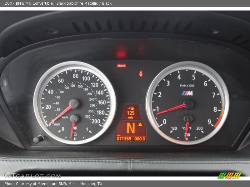  2007 M6 Convertible Convertible Gauges