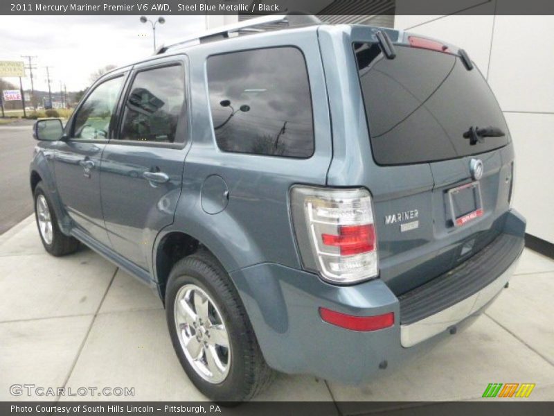 Steel Blue Metallic / Black 2011 Mercury Mariner Premier V6 AWD