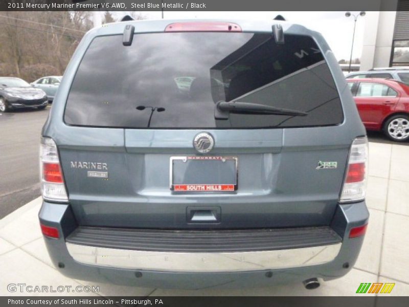 Steel Blue Metallic / Black 2011 Mercury Mariner Premier V6 AWD
