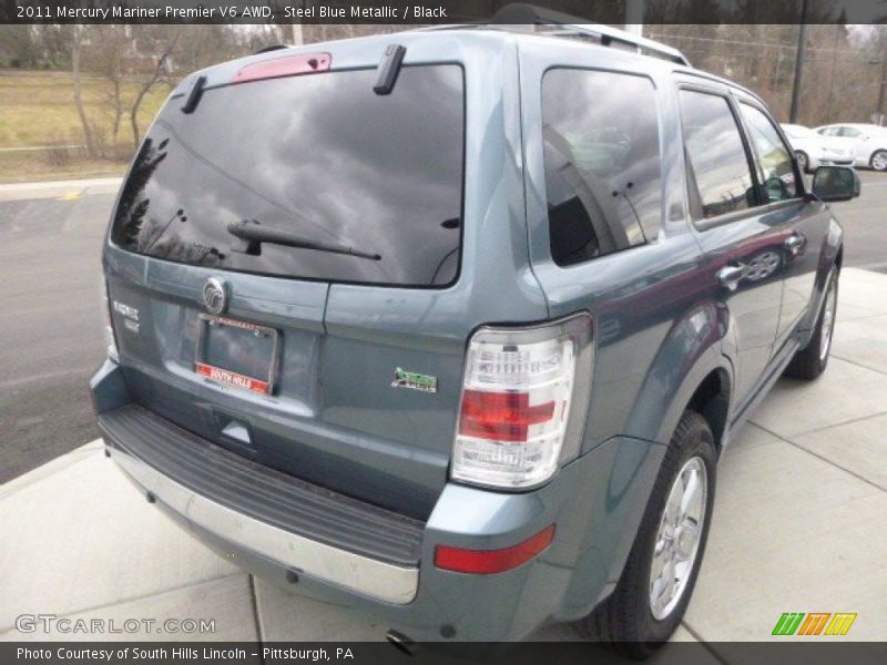Steel Blue Metallic / Black 2011 Mercury Mariner Premier V6 AWD