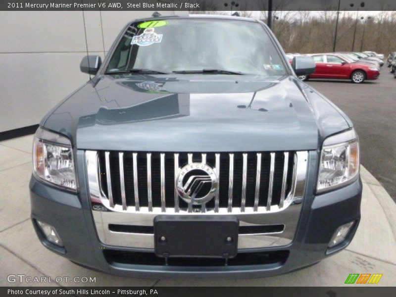 Steel Blue Metallic / Black 2011 Mercury Mariner Premier V6 AWD