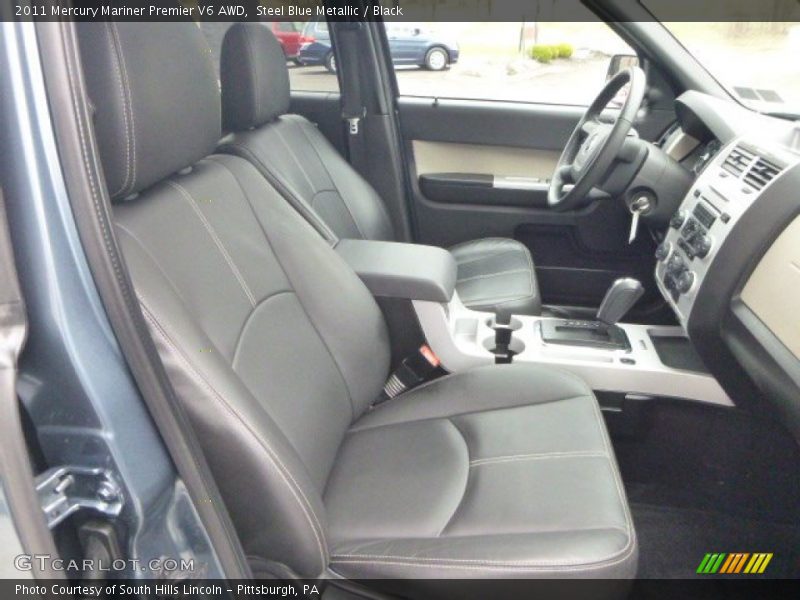 Steel Blue Metallic / Black 2011 Mercury Mariner Premier V6 AWD
