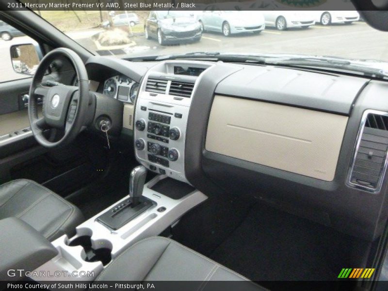 Steel Blue Metallic / Black 2011 Mercury Mariner Premier V6 AWD