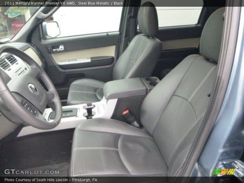 Steel Blue Metallic / Black 2011 Mercury Mariner Premier V6 AWD
