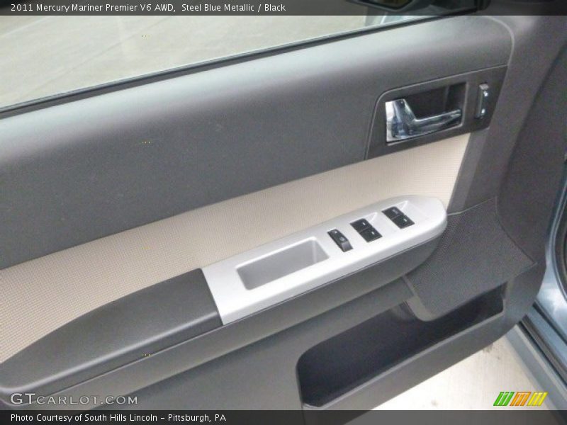 Steel Blue Metallic / Black 2011 Mercury Mariner Premier V6 AWD