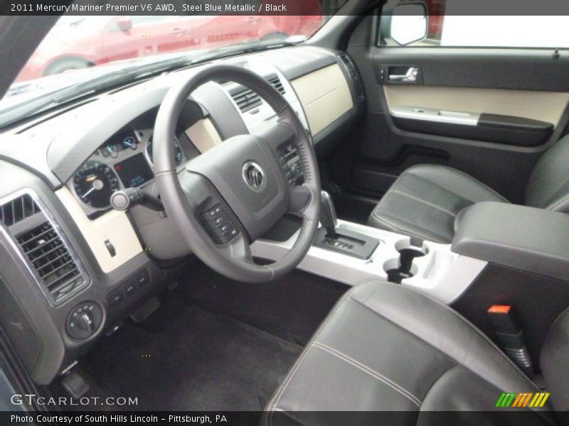 Steel Blue Metallic / Black 2011 Mercury Mariner Premier V6 AWD