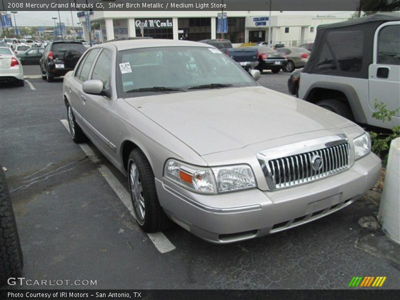 Silver Birch Metallic / Medium Light Stone 2008 Mercury Grand Marquis GS