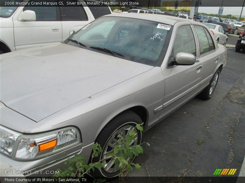 Silver Birch Metallic / Medium Light Stone 2008 Mercury Grand Marquis GS