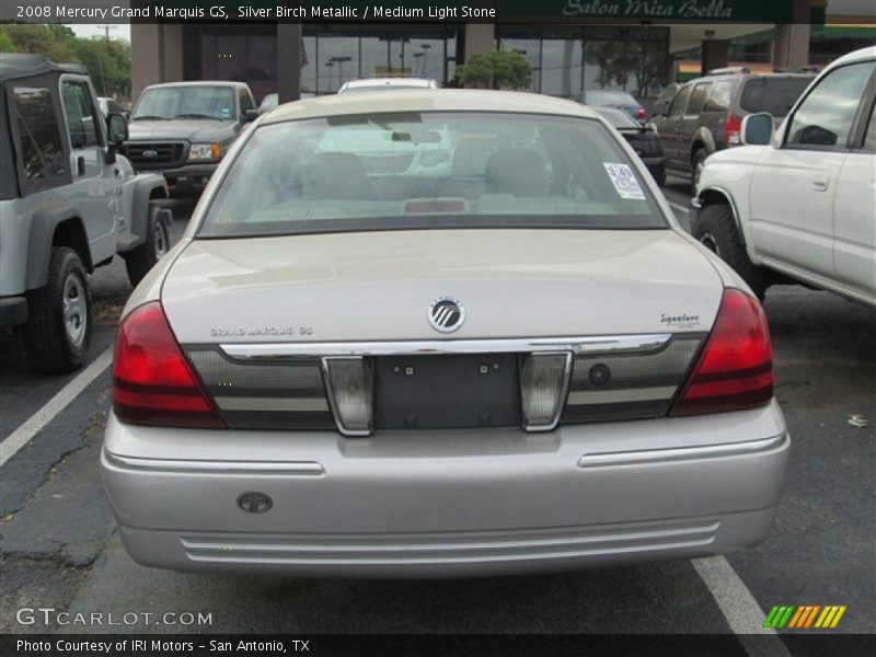 Silver Birch Metallic / Medium Light Stone 2008 Mercury Grand Marquis GS