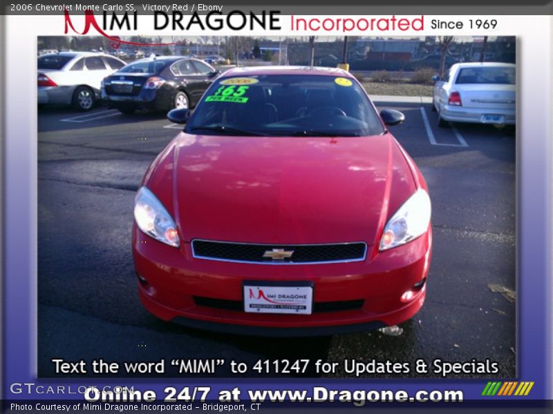 Victory Red / Ebony 2006 Chevrolet Monte Carlo SS