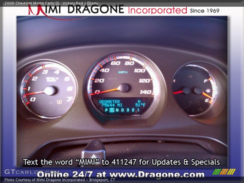 Victory Red / Ebony 2006 Chevrolet Monte Carlo SS