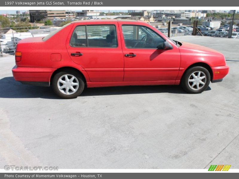 Tornado Red / Black 1997 Volkswagen Jetta GLS Sedan