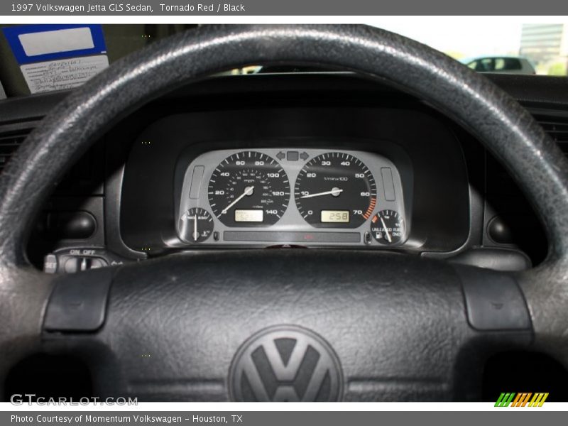 Tornado Red / Black 1997 Volkswagen Jetta GLS Sedan