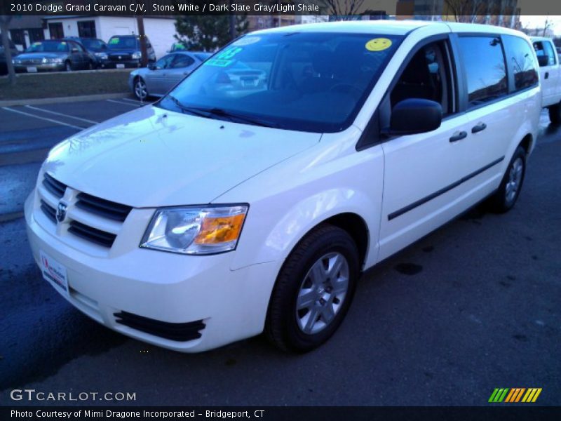 Stone White / Dark Slate Gray/Light Shale 2010 Dodge Grand Caravan C/V