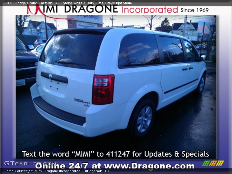 Stone White / Dark Slate Gray/Light Shale 2010 Dodge Grand Caravan C/V