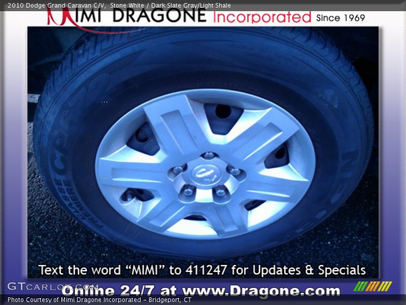 Stone White / Dark Slate Gray/Light Shale 2010 Dodge Grand Caravan C/V