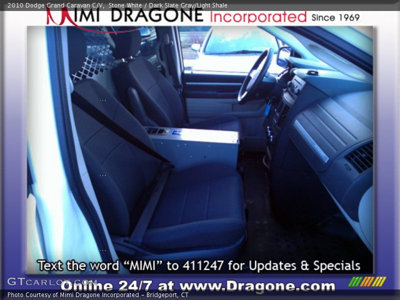 Stone White / Dark Slate Gray/Light Shale 2010 Dodge Grand Caravan C/V