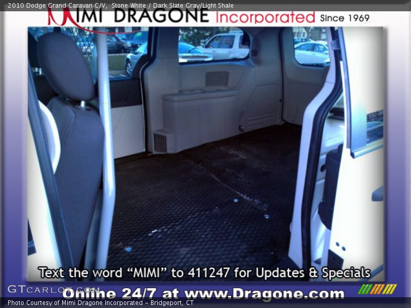 Stone White / Dark Slate Gray/Light Shale 2010 Dodge Grand Caravan C/V