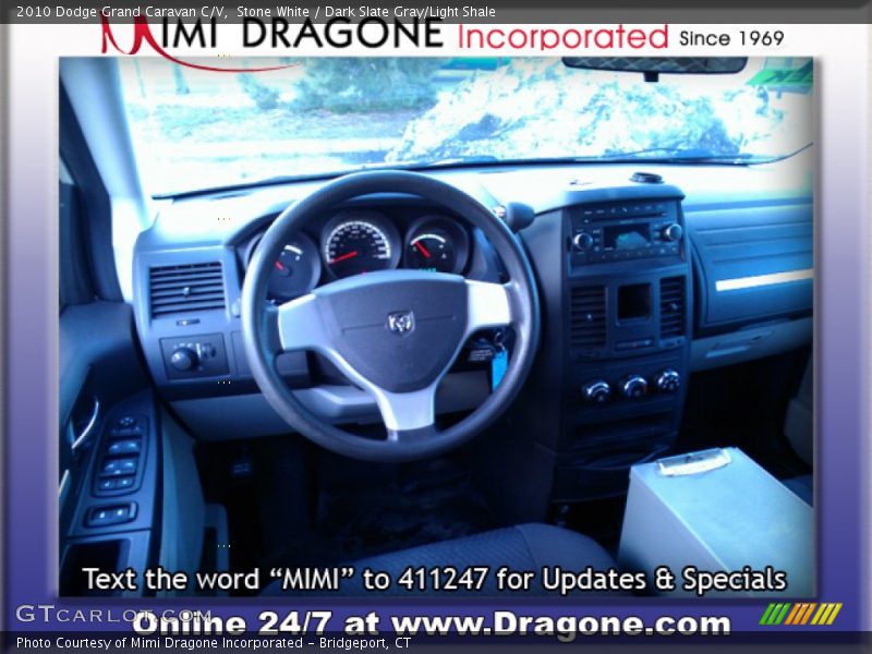 Stone White / Dark Slate Gray/Light Shale 2010 Dodge Grand Caravan C/V