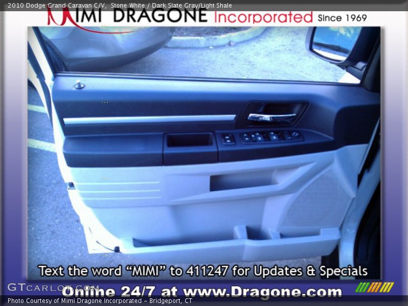 Stone White / Dark Slate Gray/Light Shale 2010 Dodge Grand Caravan C/V