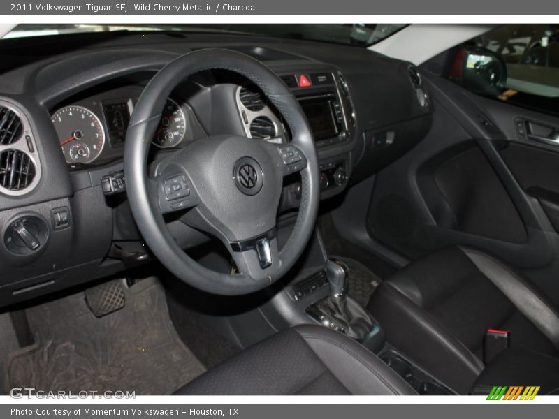 Wild Cherry Metallic / Charcoal 2011 Volkswagen Tiguan SE
