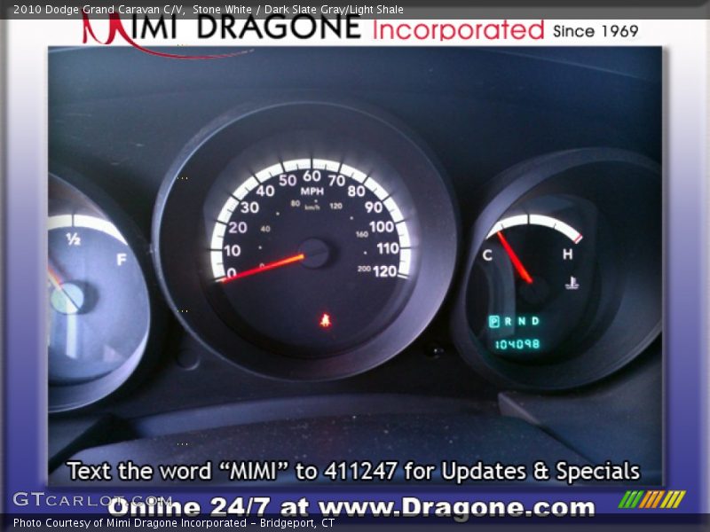 Stone White / Dark Slate Gray/Light Shale 2010 Dodge Grand Caravan C/V