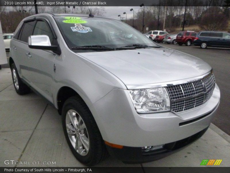 Ingot Silver Metallic / Charcoal Black 2010 Lincoln MKX AWD