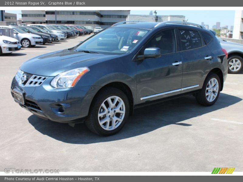 Graphite Blue / Black 2012 Nissan Rogue SV