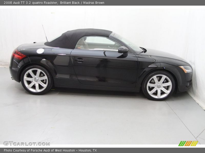Brilliant Black / Madras Brown 2008 Audi TT 3.2 quattro Roadster