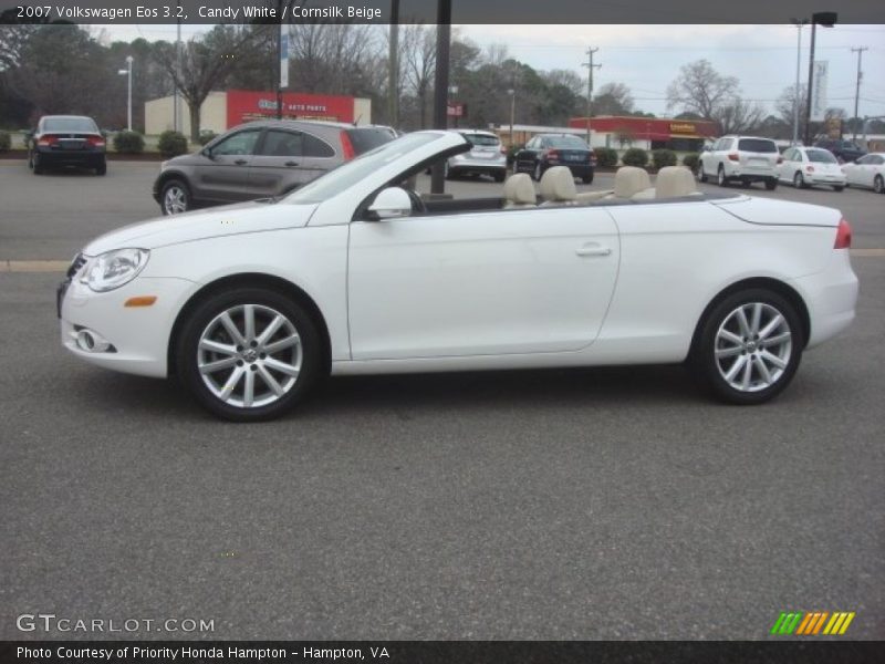 Candy White / Cornsilk Beige 2007 Volkswagen Eos 3.2