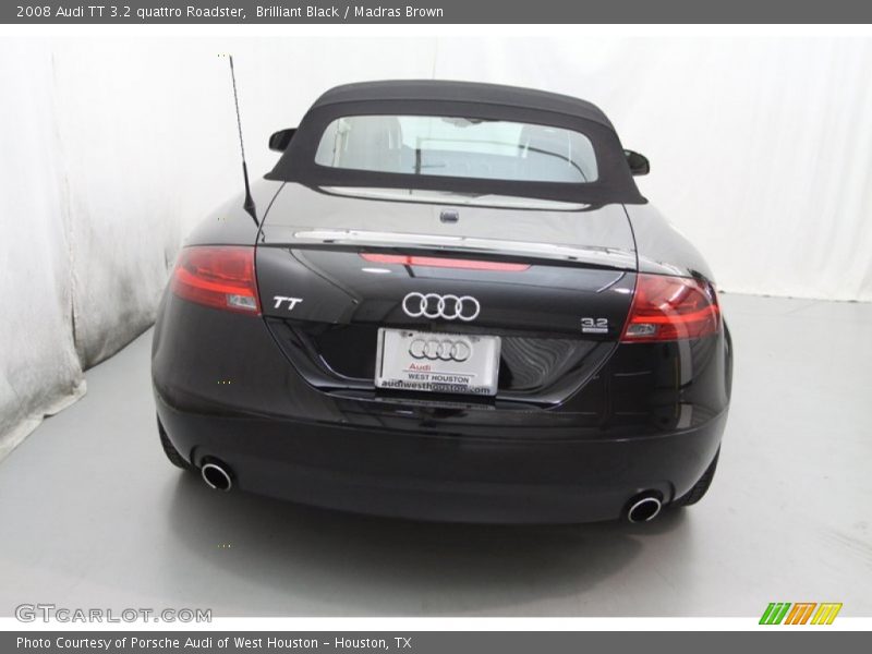 Brilliant Black / Madras Brown 2008 Audi TT 3.2 quattro Roadster