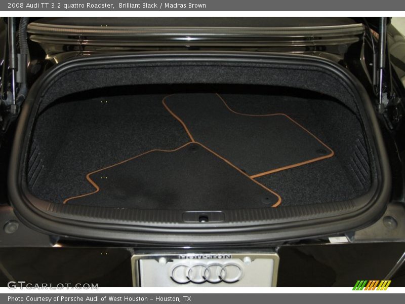 Brilliant Black / Madras Brown 2008 Audi TT 3.2 quattro Roadster