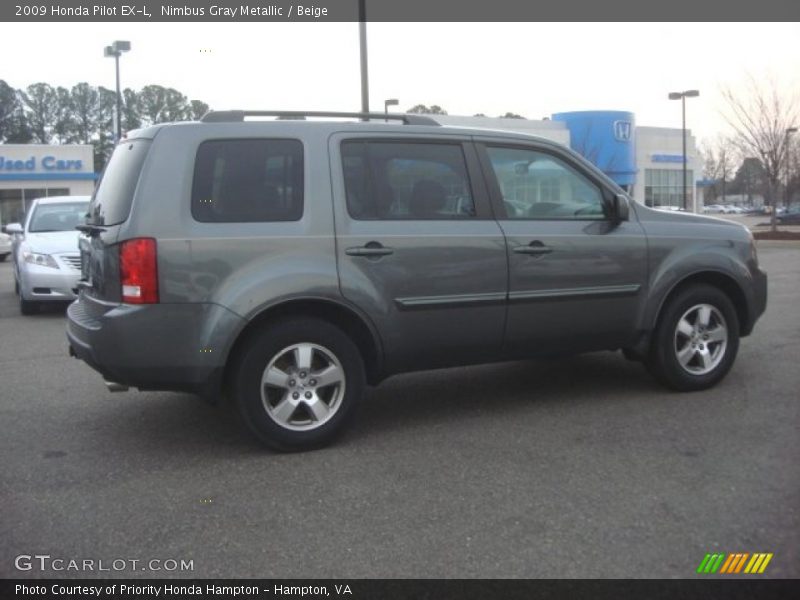 Nimbus Gray Metallic / Beige 2009 Honda Pilot EX-L