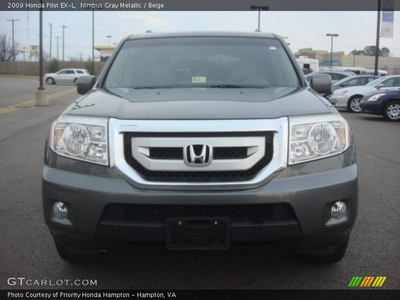 Nimbus Gray Metallic / Beige 2009 Honda Pilot EX-L