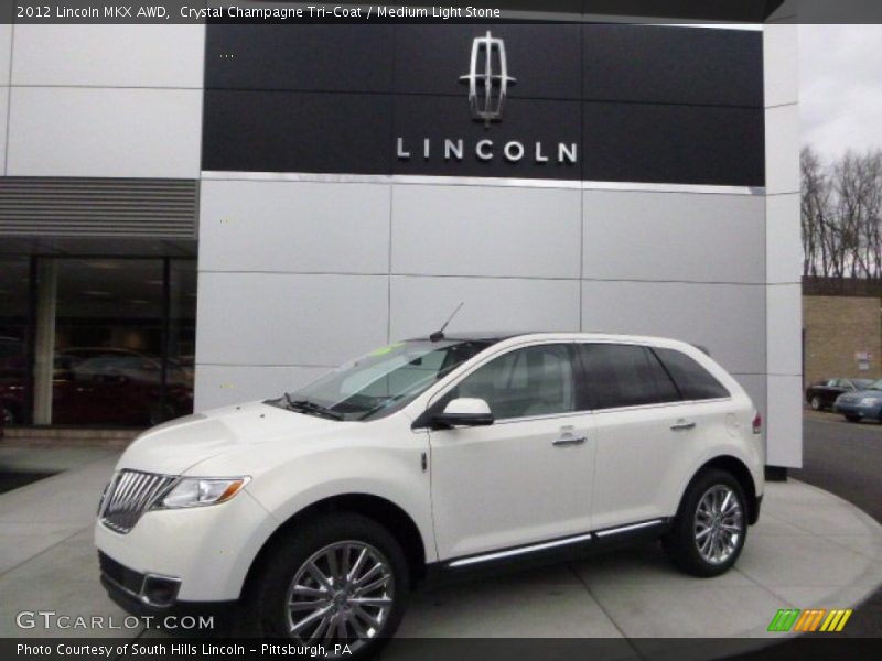 Crystal Champagne Tri-Coat / Medium Light Stone 2012 Lincoln MKX AWD