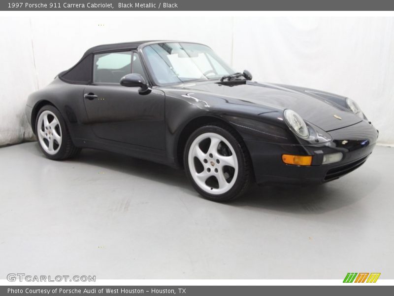 Black Metallic / Black 1997 Porsche 911 Carrera Cabriolet