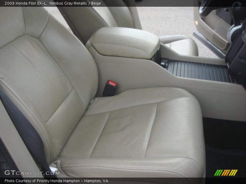 Nimbus Gray Metallic / Beige 2009 Honda Pilot EX-L