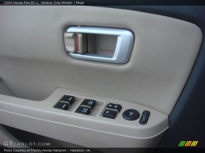 Nimbus Gray Metallic / Beige 2009 Honda Pilot EX-L