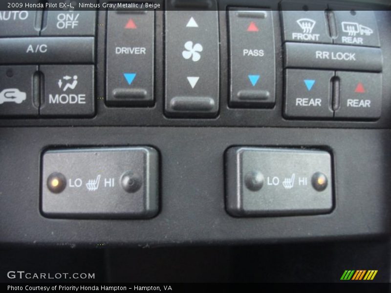 Nimbus Gray Metallic / Beige 2009 Honda Pilot EX-L
