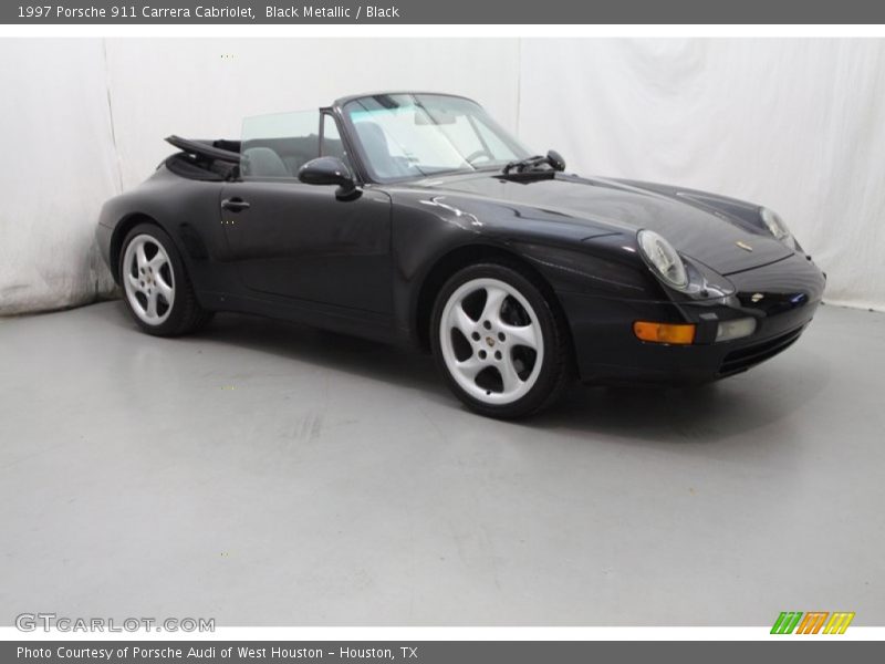 Black Metallic / Black 1997 Porsche 911 Carrera Cabriolet