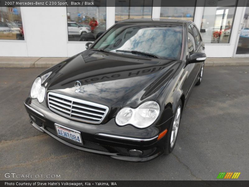 Black / Black 2007 Mercedes-Benz C 230 Sport