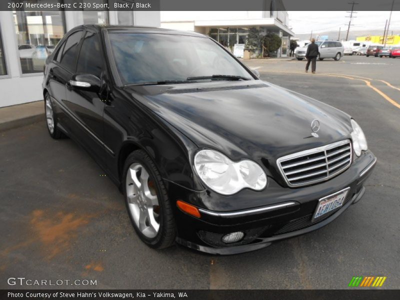Black / Black 2007 Mercedes-Benz C 230 Sport