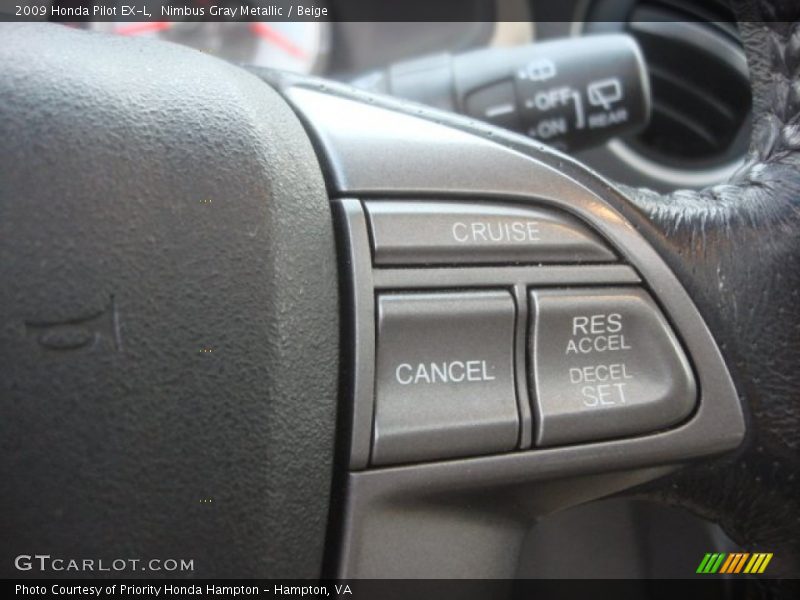 Nimbus Gray Metallic / Beige 2009 Honda Pilot EX-L
